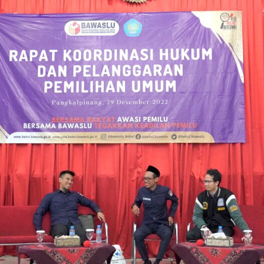 Rapat Koordinasi Hukum dan Pelanggaran Pemilihan Umum oleh BAWASLU Provinsi Kep. Bangka Belitung